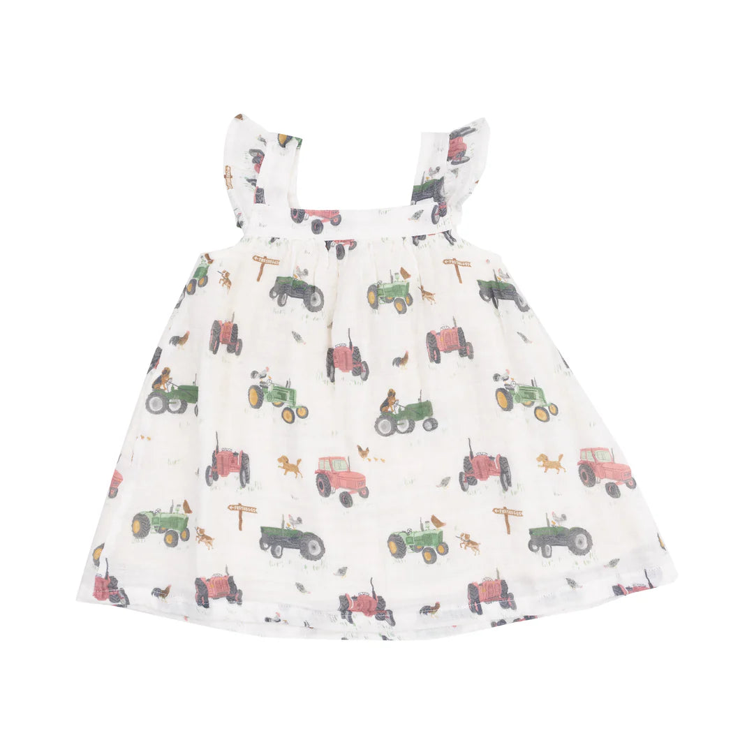 Sundress | Tractors and Friends Pink