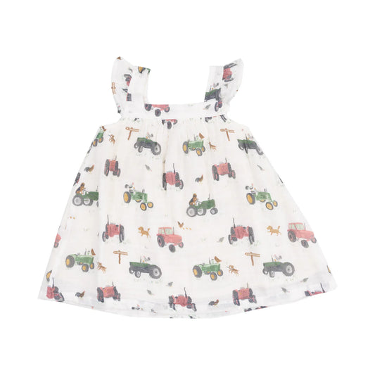 Sundress | Tractors and Friends Pink