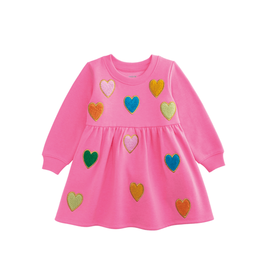 Heart Toddler Sweatshirt Dress
