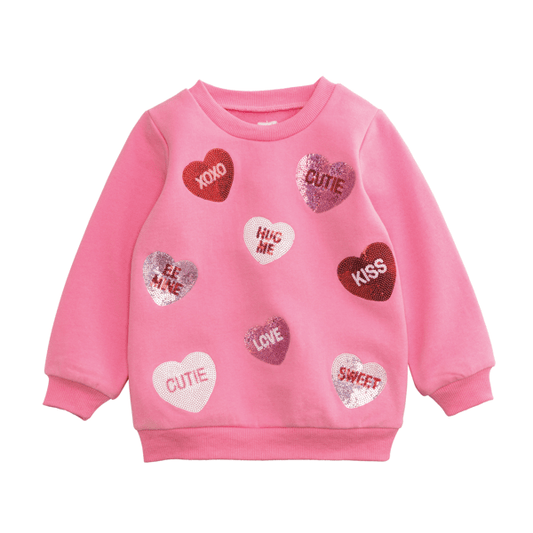 Sequin Hearts Toddler Sweatshirt