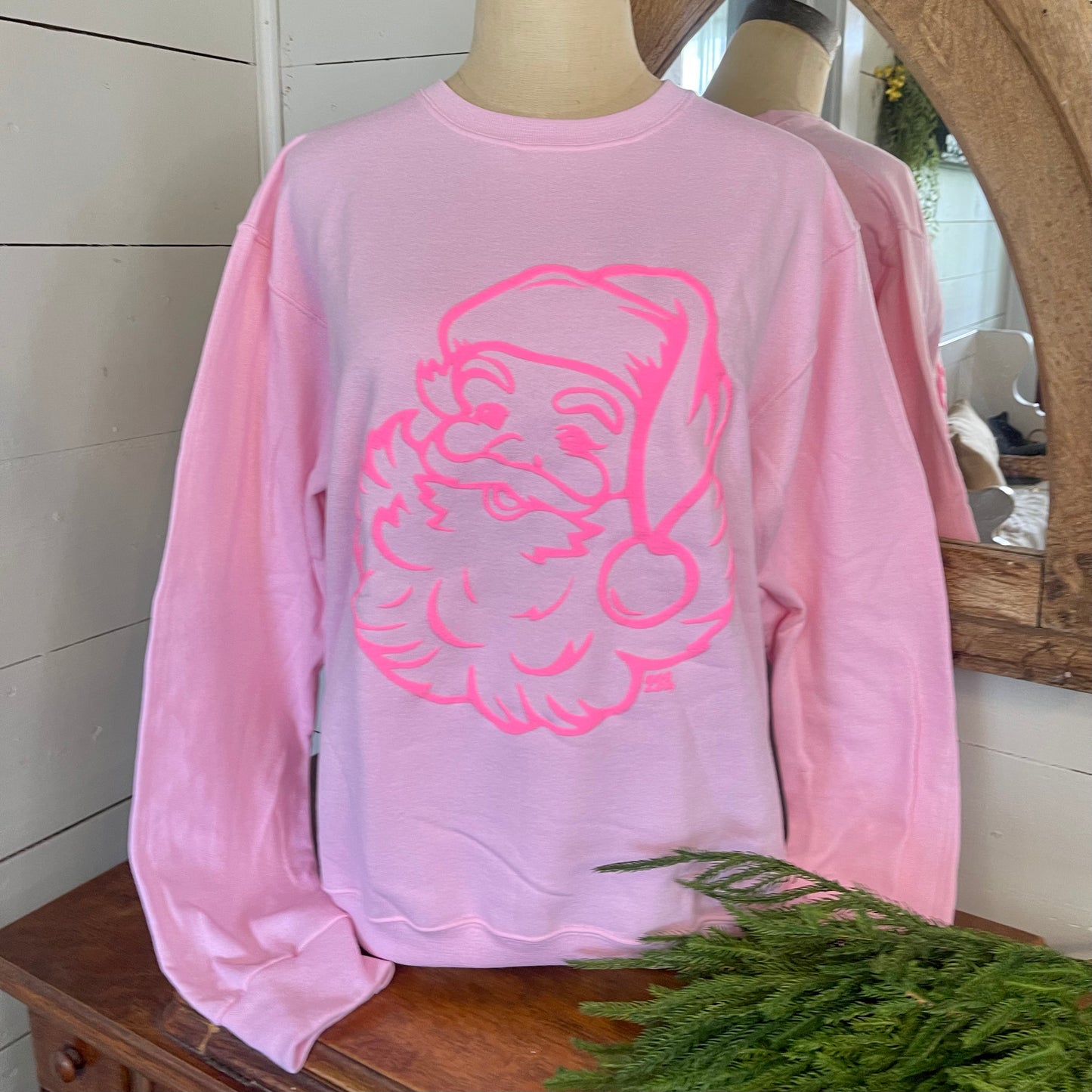 Santa Sweatshirt | Pink