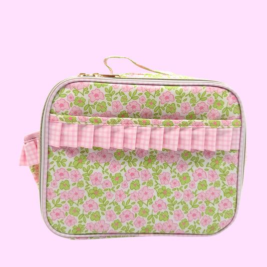Pink and Green Floral Lunchbox