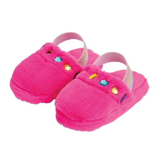 Glitzy Rhinestone Slippers | Bright Pink