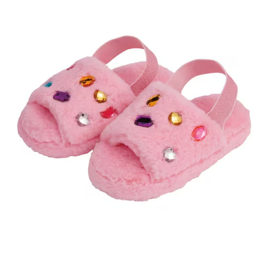 Glitzy Rhinestone Slippers | Pink