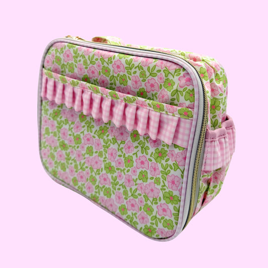 Pink and Green Floral Lunchbox