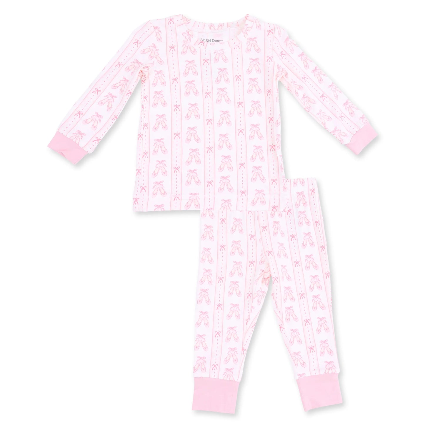 Ballet Shoes Ribbon Stripe | Long Sleeve Loungewear Set