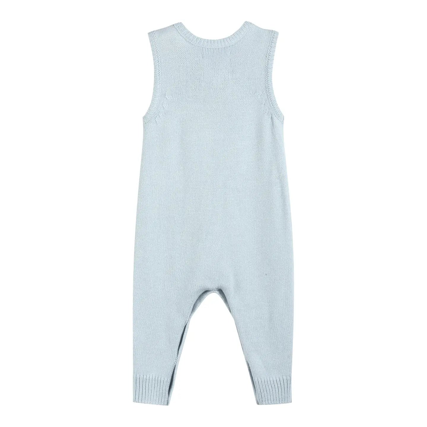 Light Blue Santa Knit Romper