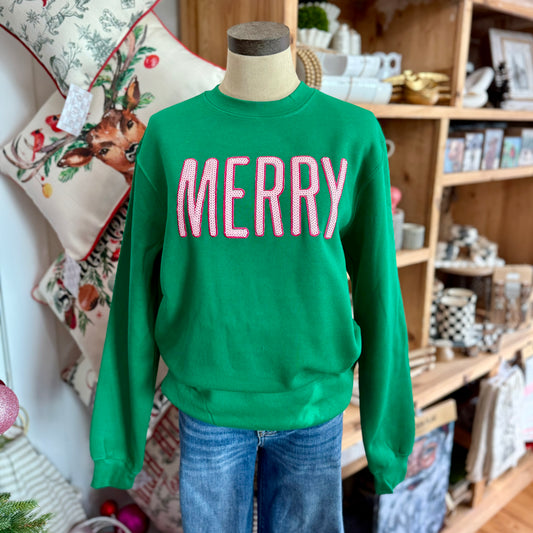 Green Merry Crewneck