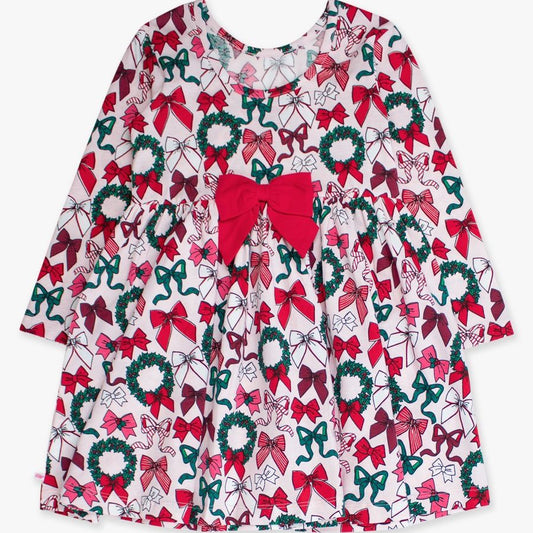 Christmas Knit Long Sleeve Twirl Dress