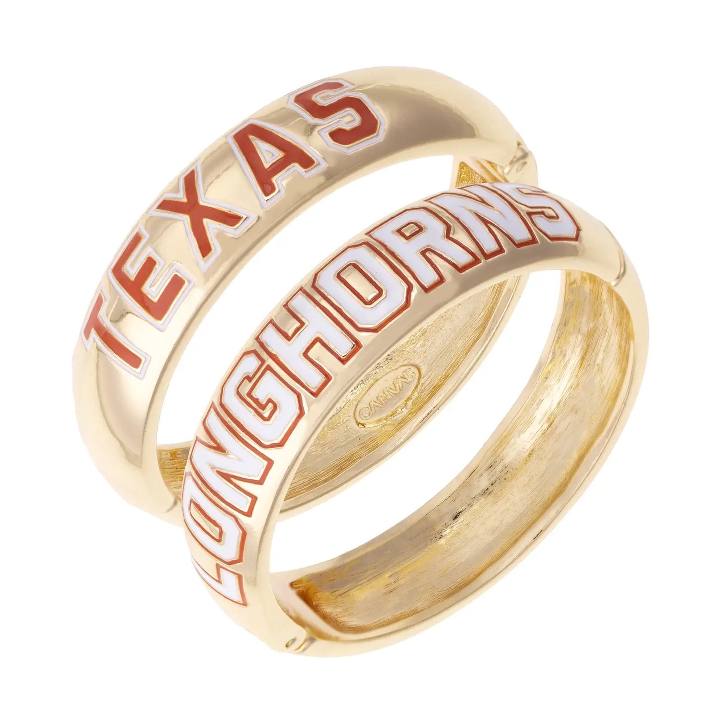 Texas Longhorns Polished Metal Hinge Bangle