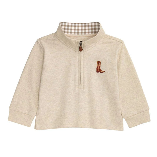 Boy's Boot Quarter Zip Pullover