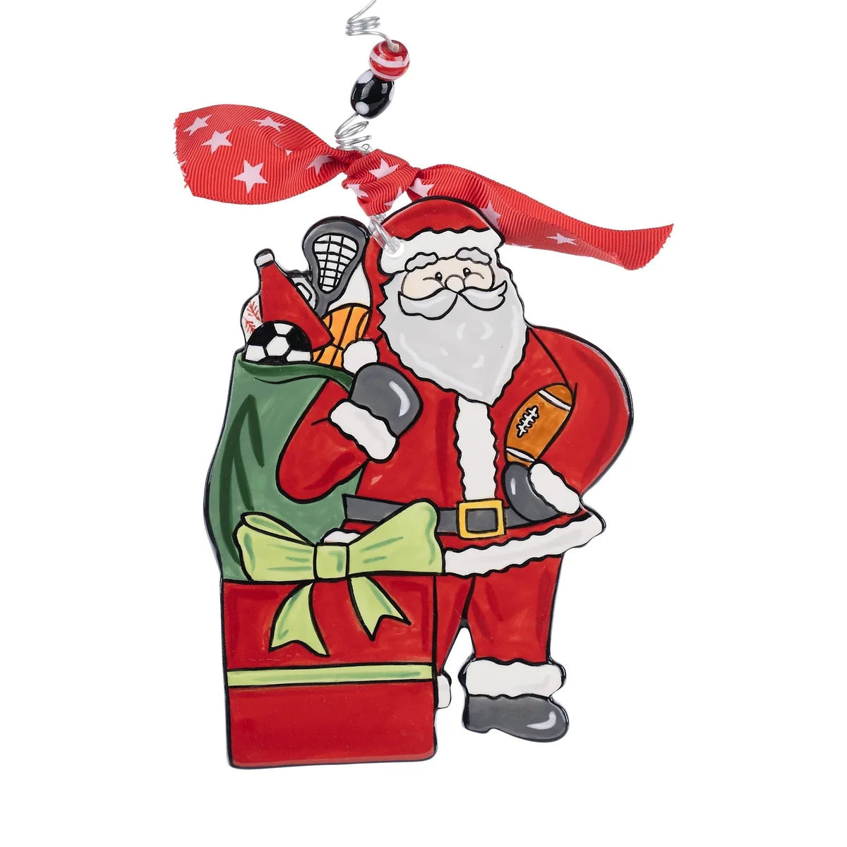 Sport Santa Flat Ornament