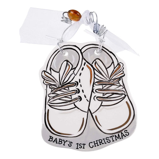 1st Christmas Baby Shoes Ornament