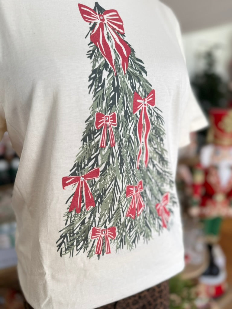 Watercolor Bow Tree Tee