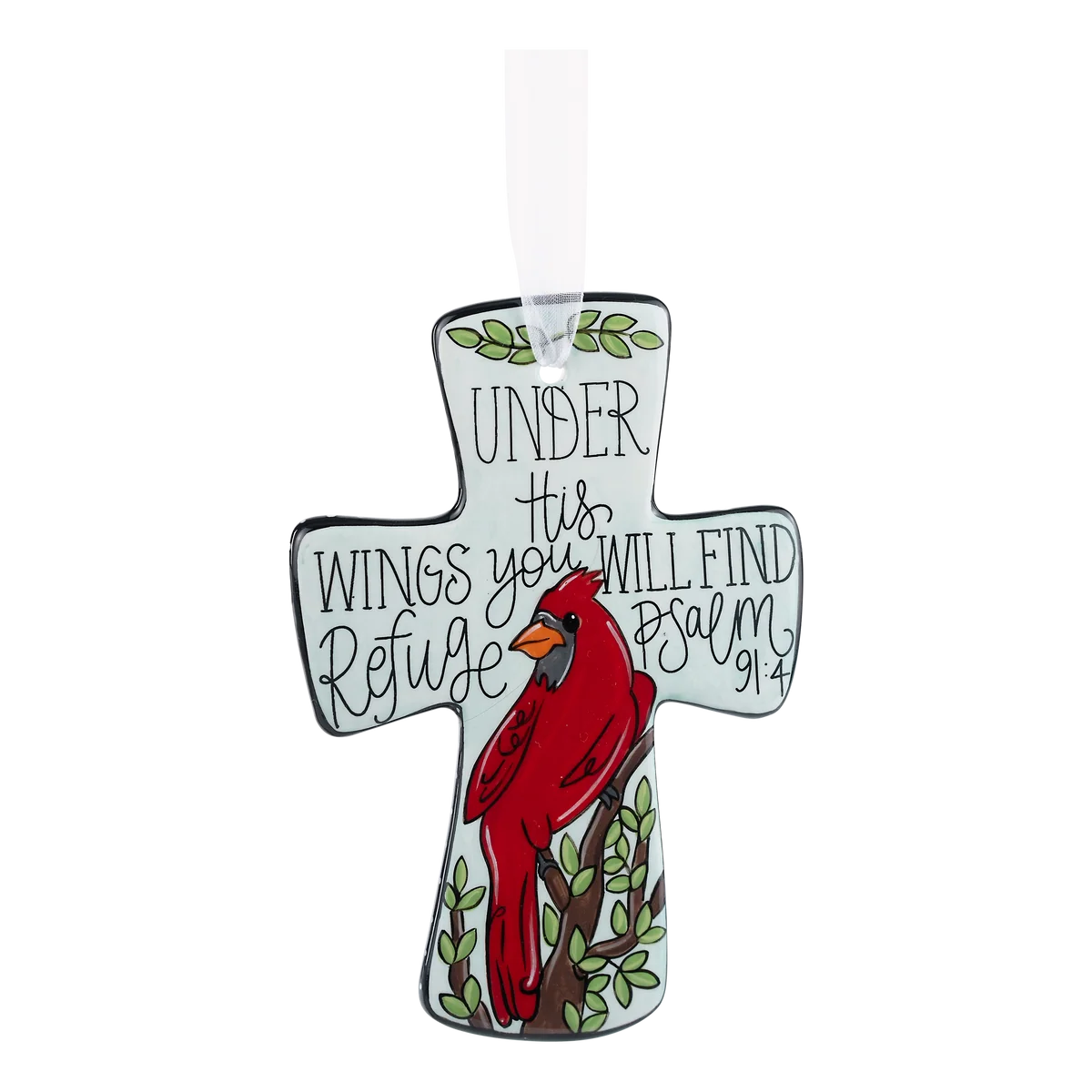 Under His Wings Red Bird Cross