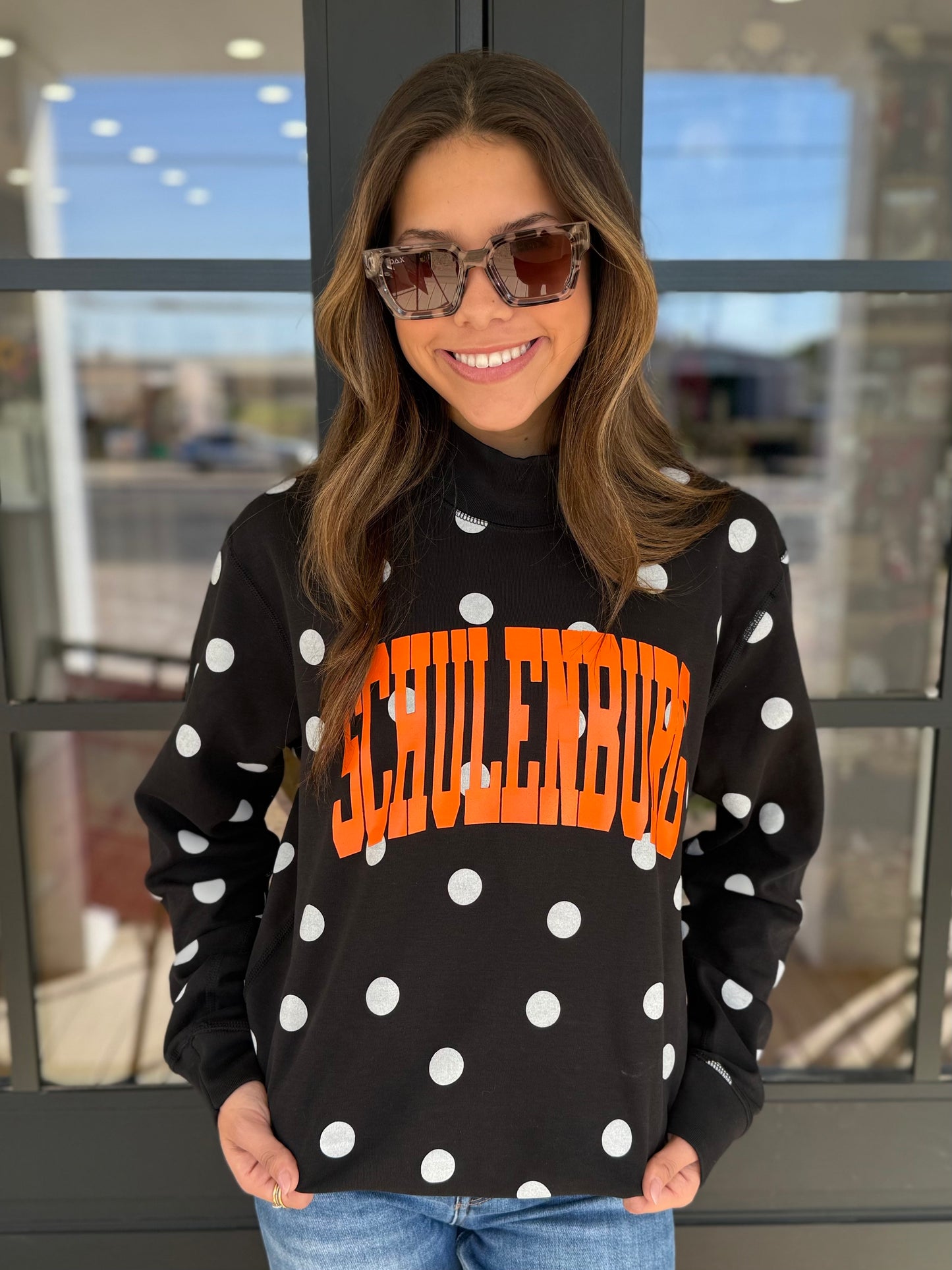 Schulenburg Polka Dot Mockneck