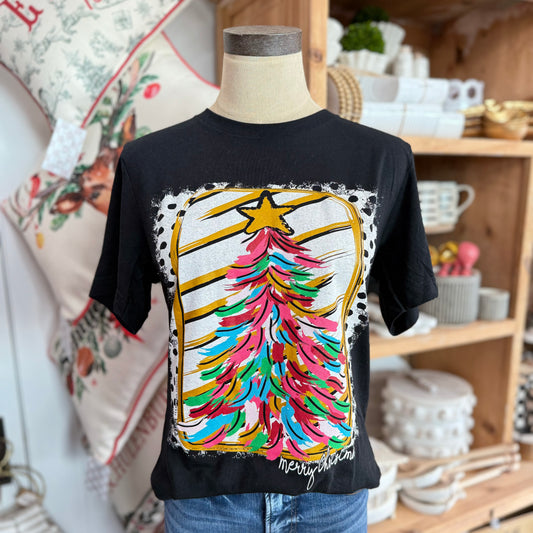 Paintbrush Christmas Tree Tee