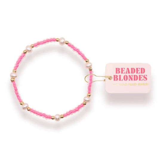 Hot Pink Pearl Bracelet