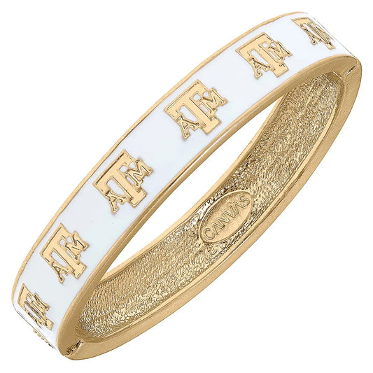 Texas A&M Aggies Enamel Logo Hinge Bangle