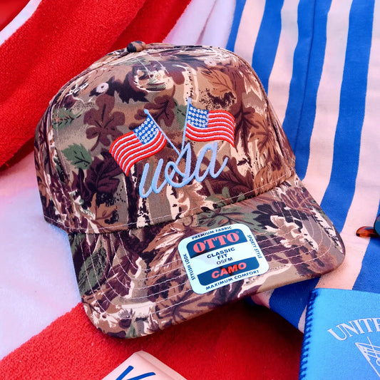 USA Camo Embroidered Hat