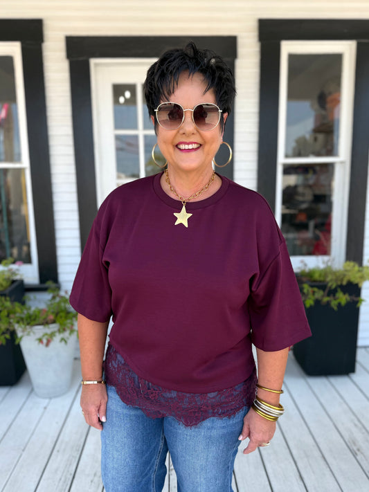 Paige Top | Maroon