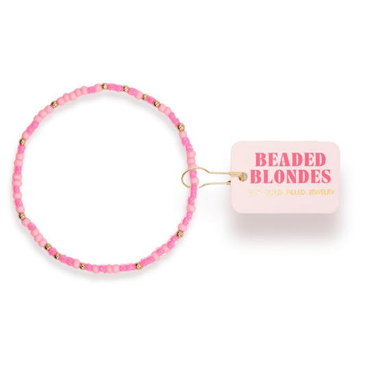 Hot Pink Sprinkle Bracelet (Kids Size)