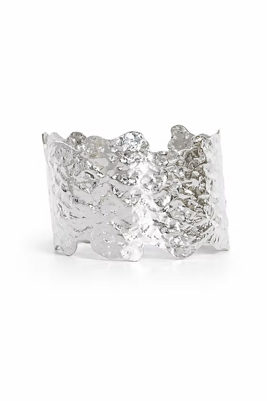 Ultra Thick Plated Cuff - Silver