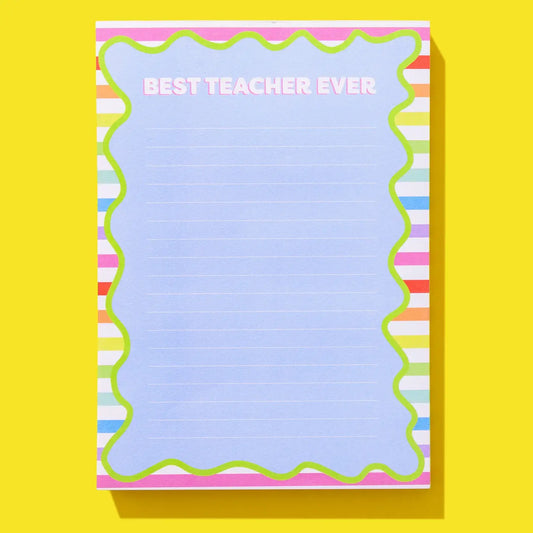 Notepad w/ Magnet - "Best Teacher Ever" - 100 Sheets