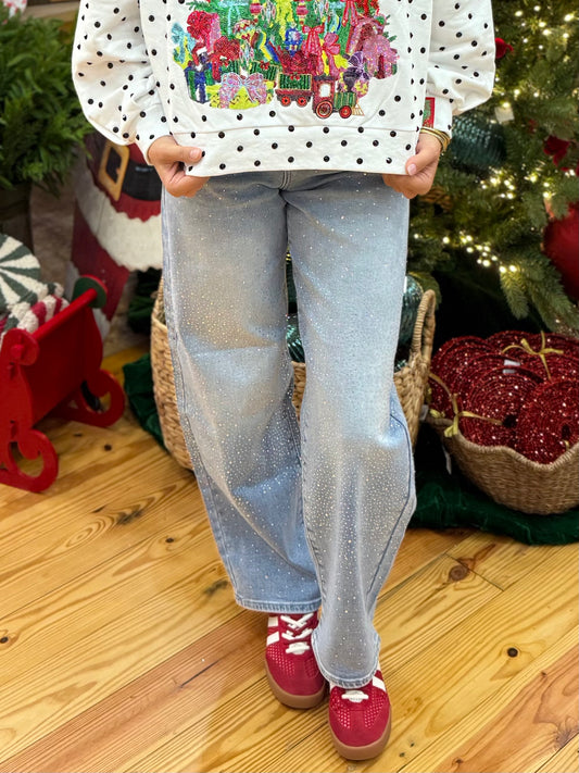 Sparkle Barrel Jeans