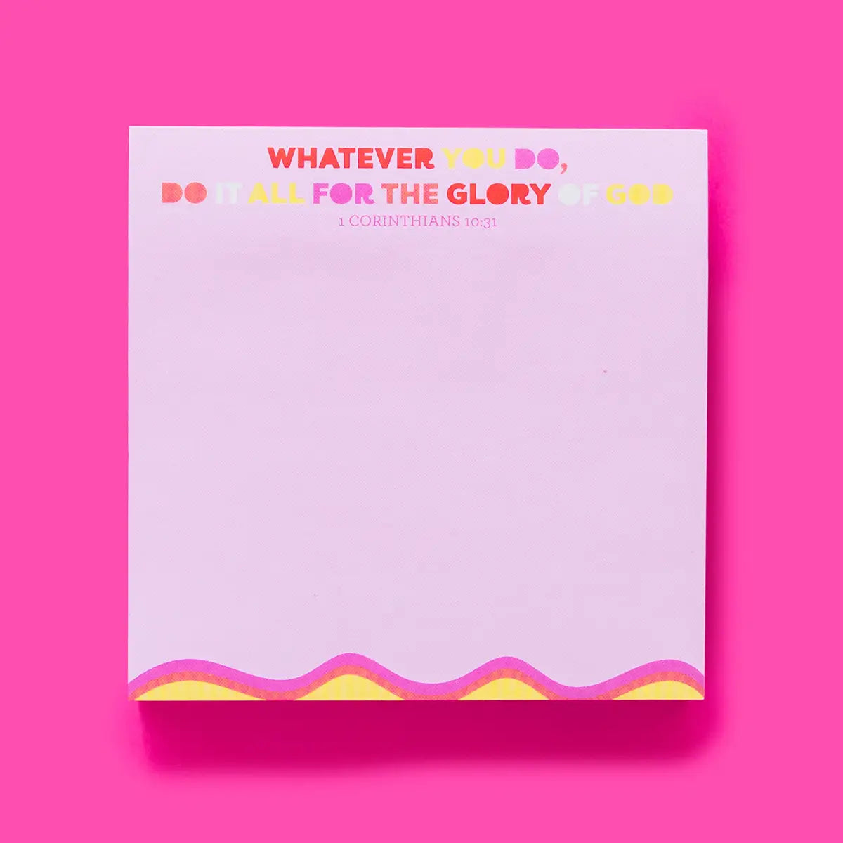 Glory of God Sticky Reminder Pad