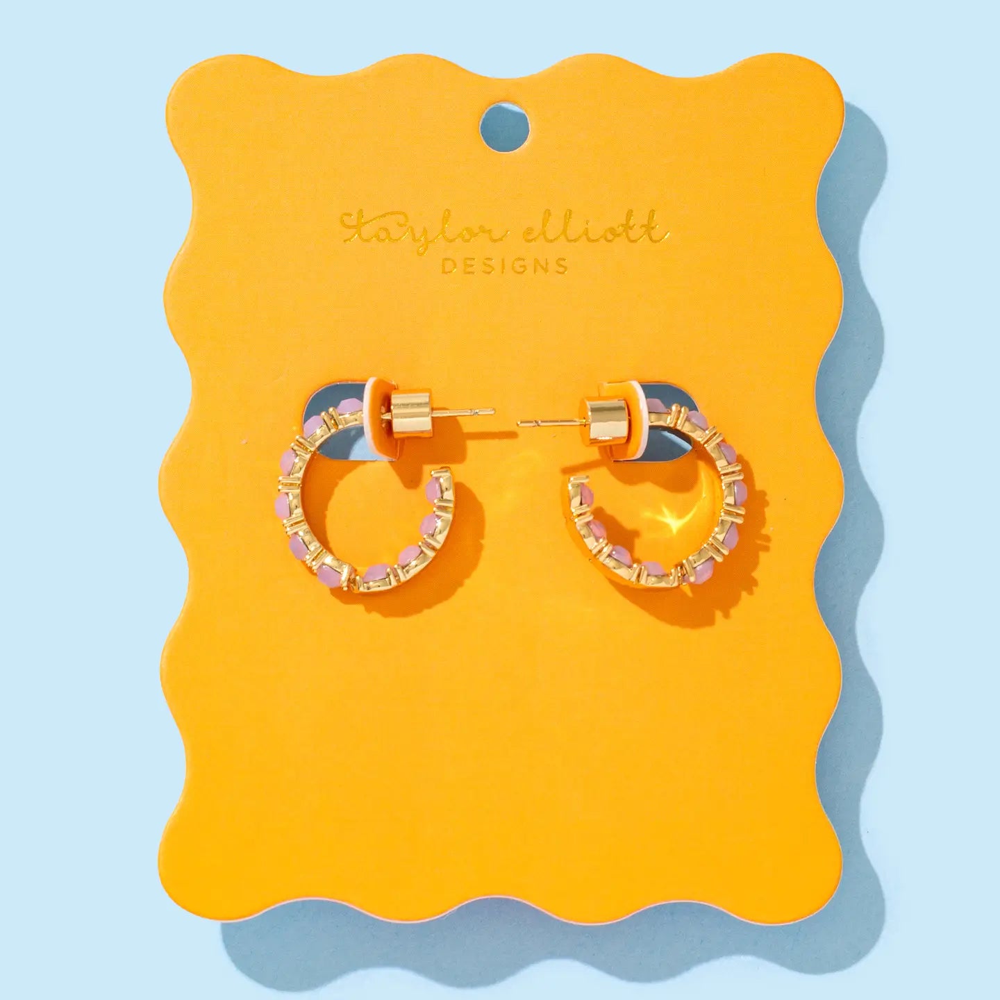 Hoop Earrings - Small - Gold-Plated w/ Opals - Brooke