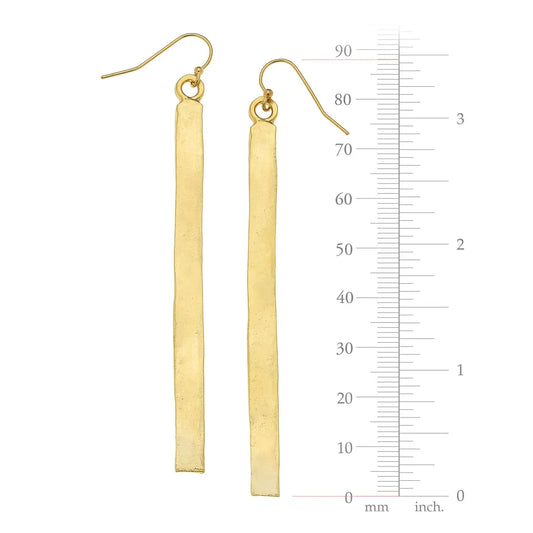Gold Bar Earrings