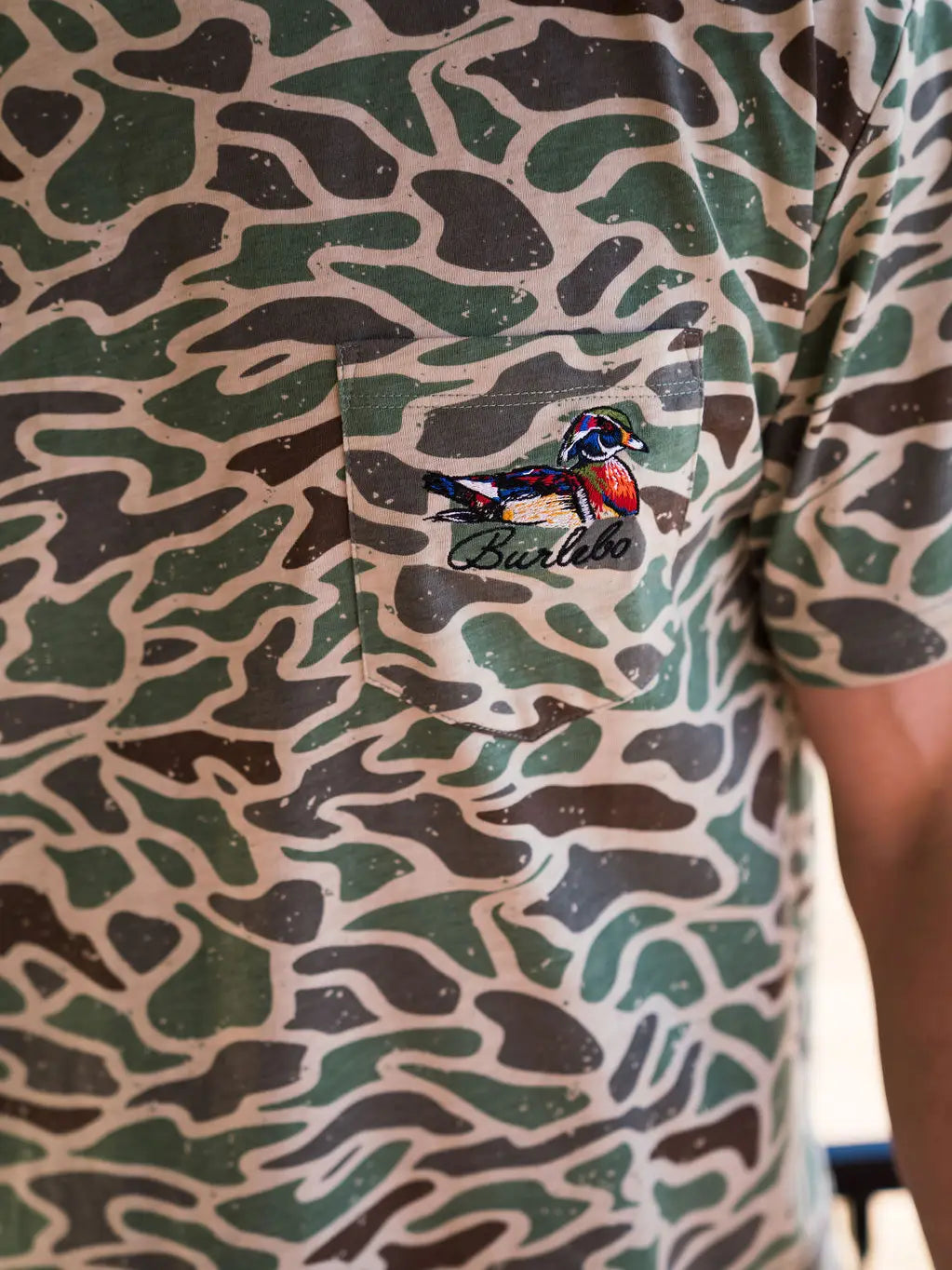 Retro Duck Camo | SS Duck On Water Pocket Tee