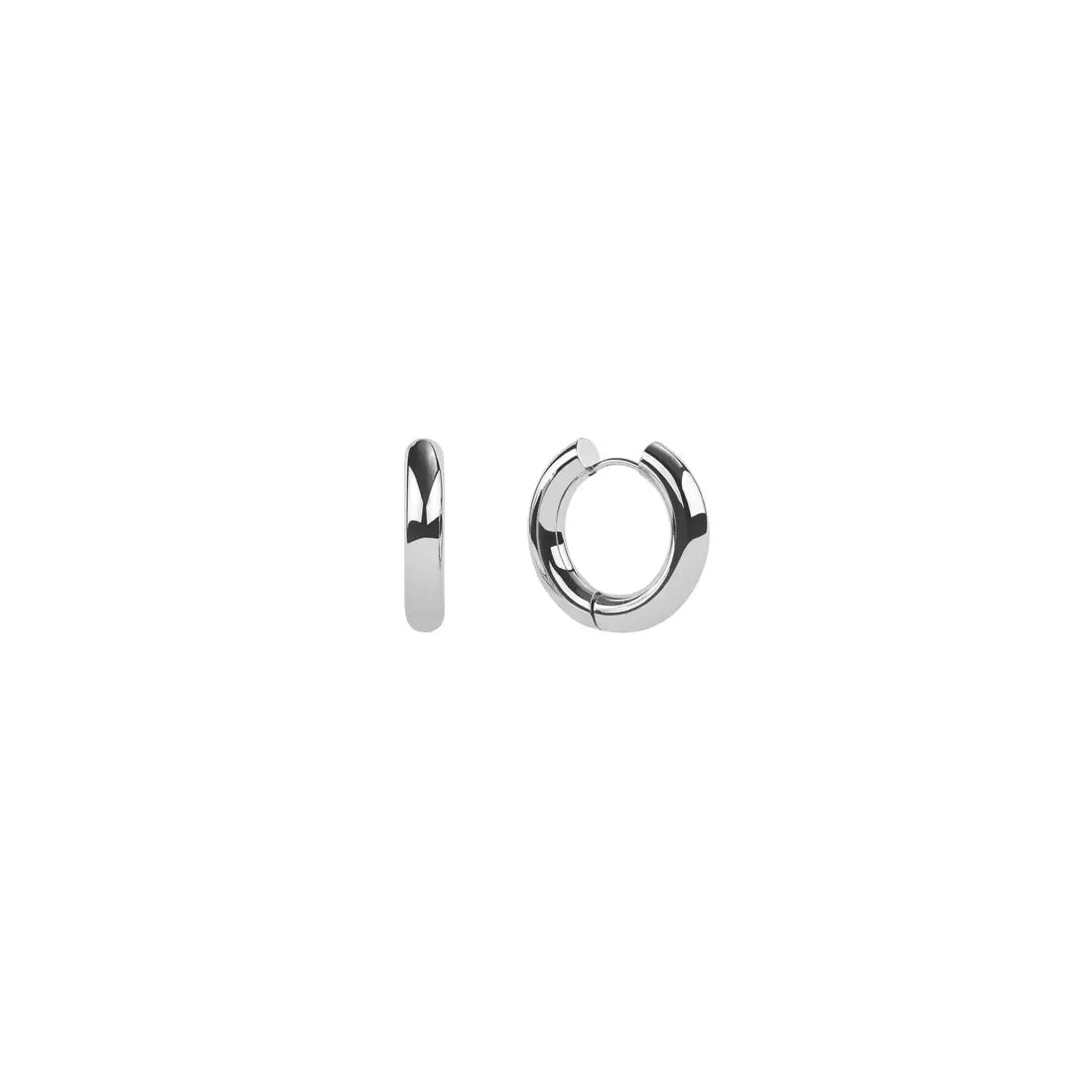 Silver Chunky Hoops Mini | Brenda Grands