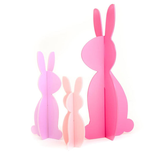 Kailo Chic Acrylic Bunnies Set of 3 | Pink & Lavender