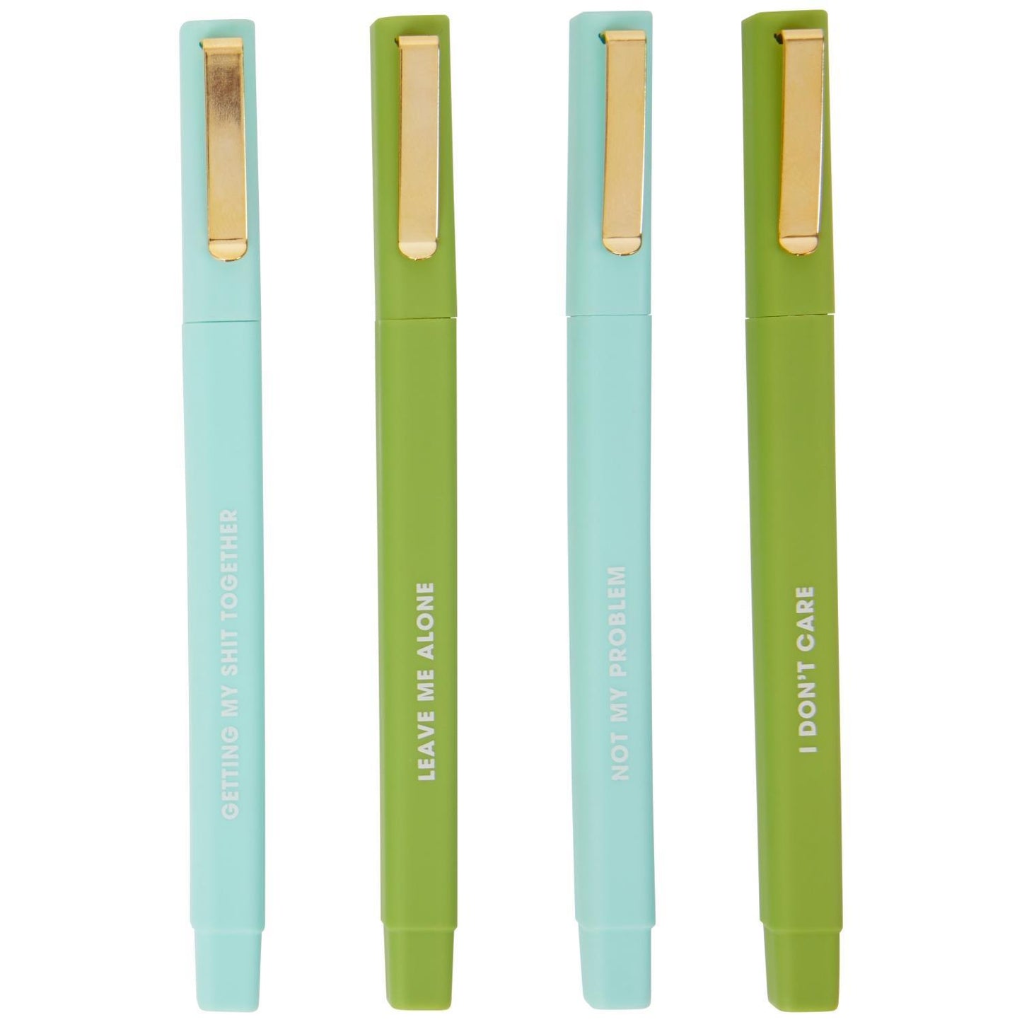 N Squared Ink Pens | Set of 4 Green & Teal