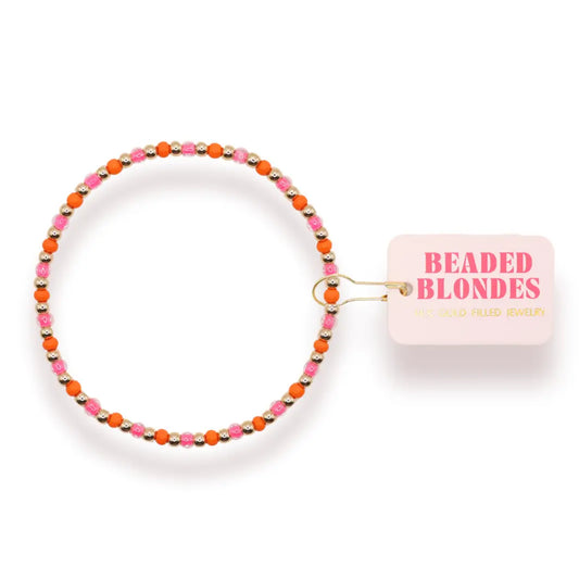 Hot Pink and Orange Demi Bracelet