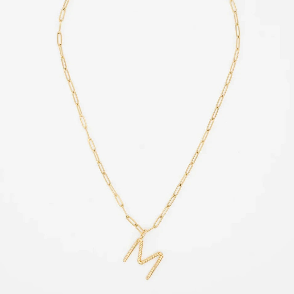 Aspen Initial in Square Necklace | Brenda Grands