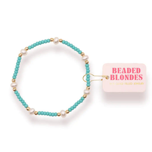 Turquoise Pearl Bracelet | Standard