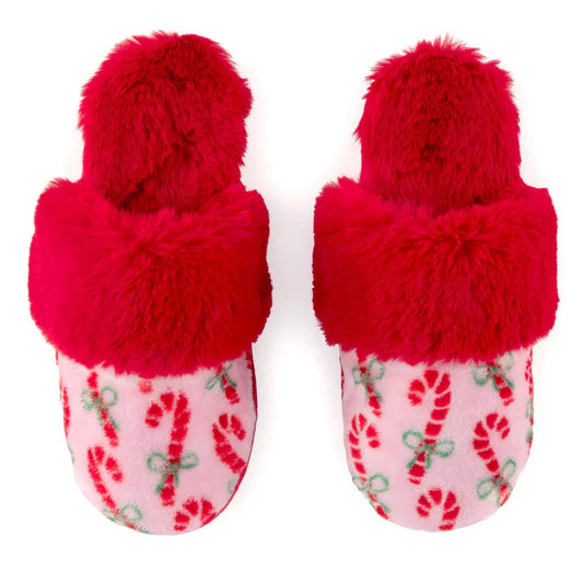 Shiraleah Felicity Candy Cane Slippers, Multi