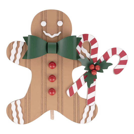 Gingerbread Man Candy Cane Topper
