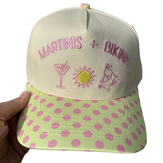 Martinis & Bikinis Canvas Cap