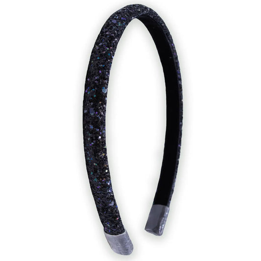 Glitter Headband - Thin | Black