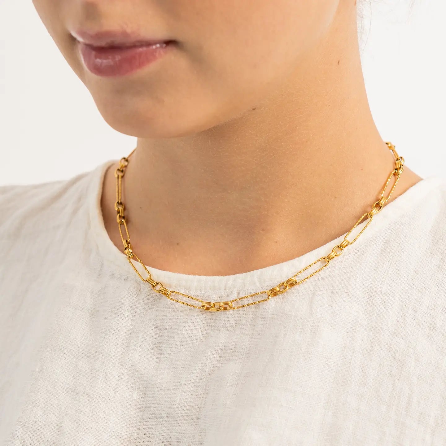 Shiny Paperclip Necklace