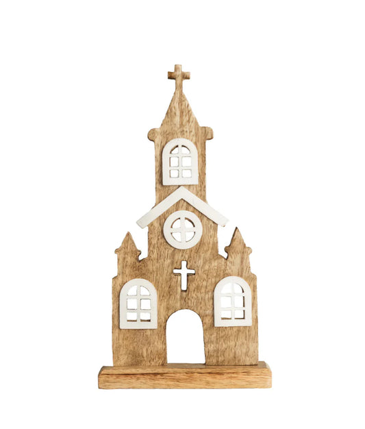 White/Wood Small Church