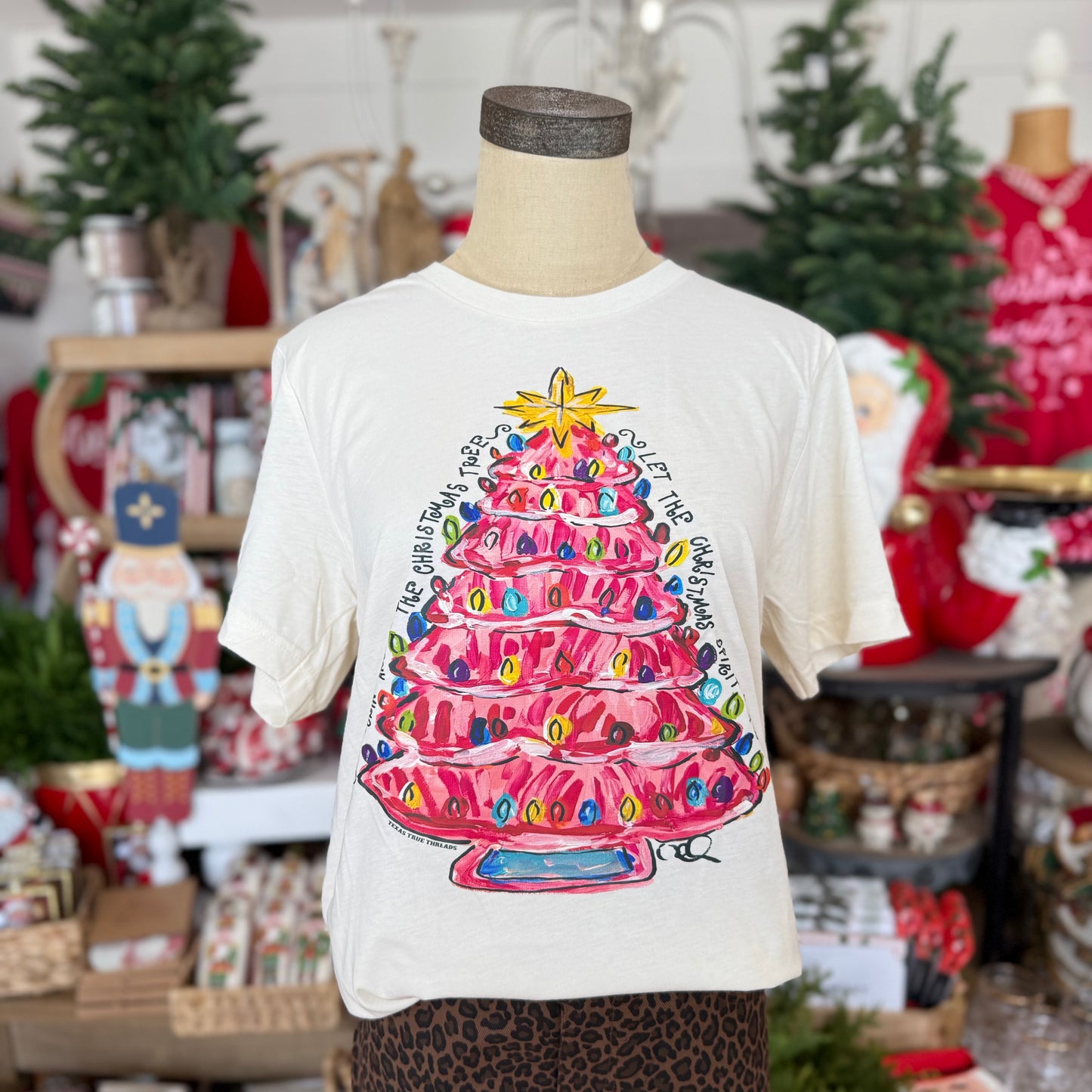 Pink Christmas Tree Tee