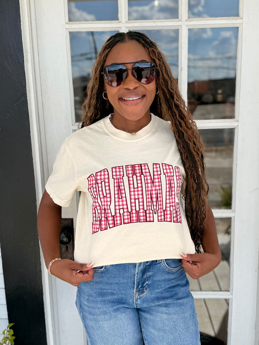 Brahmas Gingham Tee