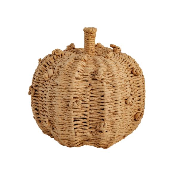 Medium Yellow Woven Knot Pumpkin