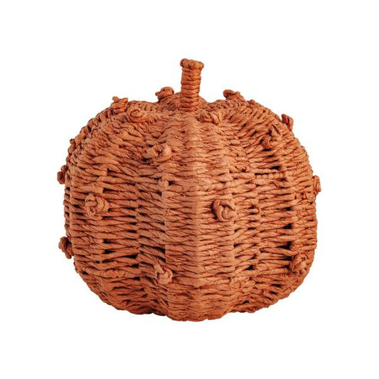 Large Orange Woven Knot Pumpkin