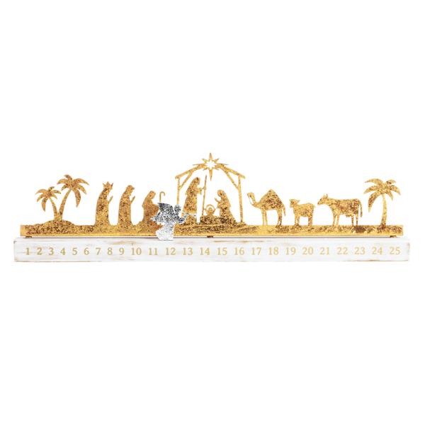 Gold Nativity Countdown To Christmas